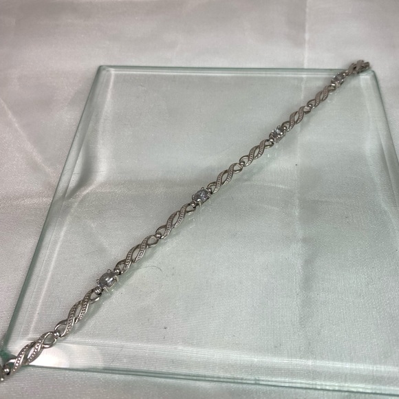 925 STERLING SILVER infinity CZ bracelet ♾️ - Picture 8 of 13
